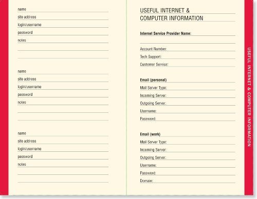 The Personal Internet Address & Password Log Book