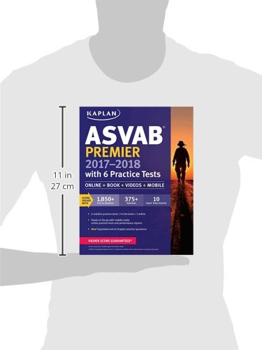 ASVAB Premier 2017-2018 with 6 Practice Tests: Online + Book + Videos (Kaplan Test Prep)