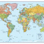 Rand McNally Signature Map of the World, 50 x 32-Inch